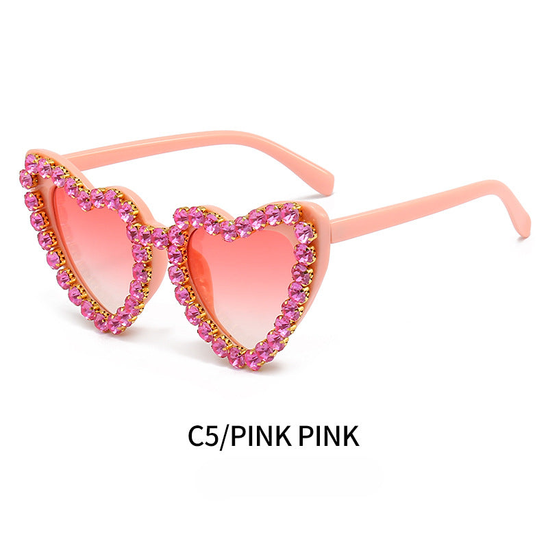 Wholesale Personalized Love Diamond PC Sunglasses